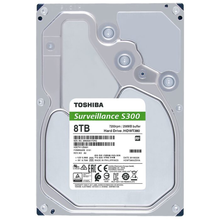 DISQUE DUR DE SURVEILLANCE TOSHIBA S300 SATA 3.5” 8TO