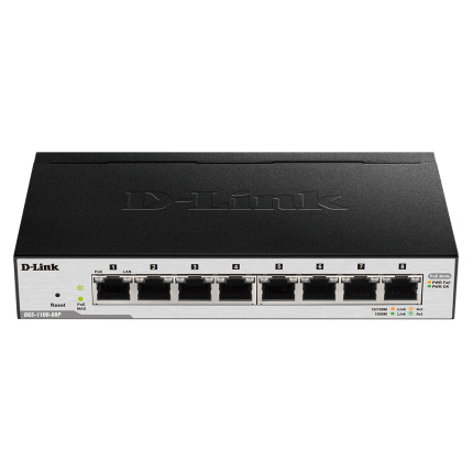 SWITCH DLINK PoE EasySmart GIGABITS 8 PORTS 10/100/1000Mbps