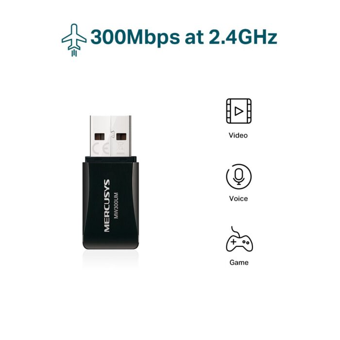 MERCUSYS Adaptateur USB sans fil N300 (MW300UM)