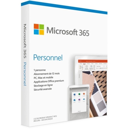 Microsoft 365 Personnel Français - 1 an / 1 PC (QQ2-01416)