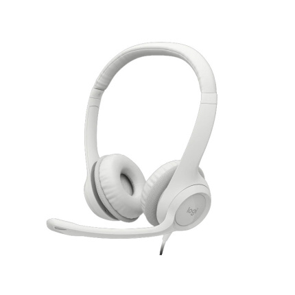 LOGITECH CASQUE H390 Avec fil Arceau Bureau/Centre d'appels USB Type-A Blanc (981-001286)