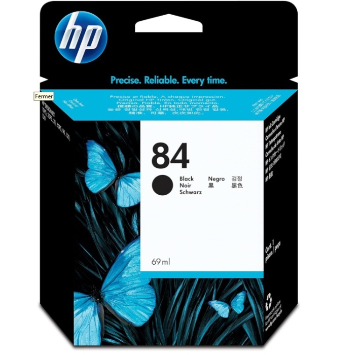 Cartouche d'encre HP d’origine 84 Noir (C5016A) – Image 1