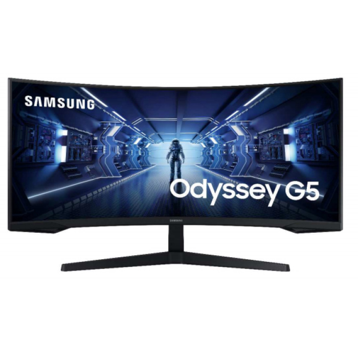 Moniteur Écran SAMSUNG 34" GAMING incurvé G5 UW-QHD (LC34G55TWWMXZN) – Image 1