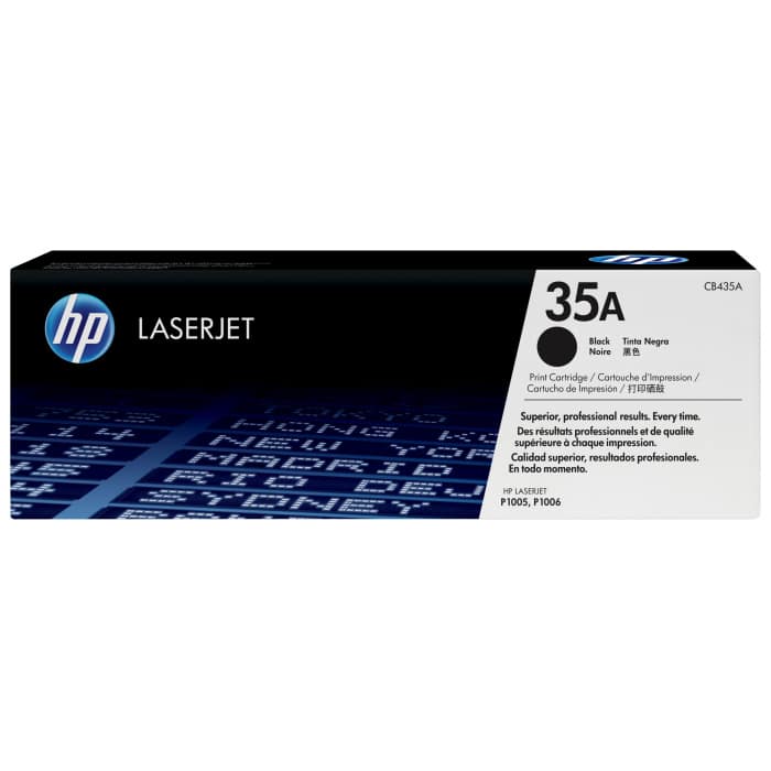 Toner HP 35A LaserJet authentique - Noir (CB435A) – Image 1