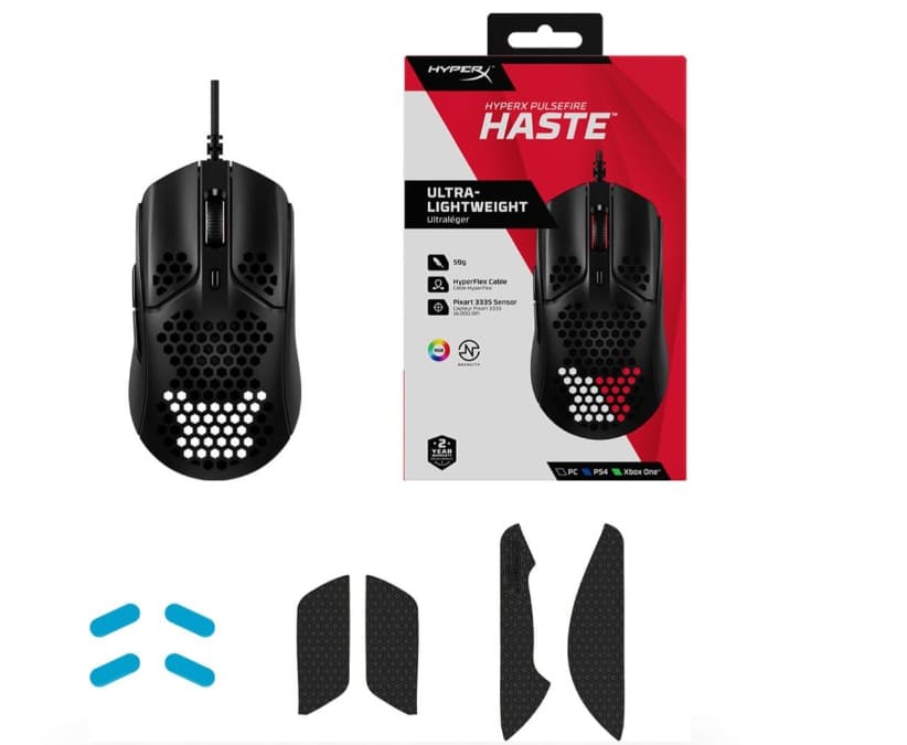 4P5P9AA-4 Souris Gamer Légère HyperX Pulsefire Haste RGB – 16 000 DPI (4P5P9AA) – Image 5