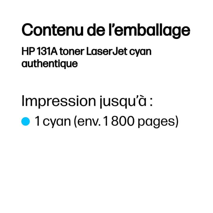 HP 131A Cyan - Toner HP LaserJet d'origine (CF211A) – Image 3