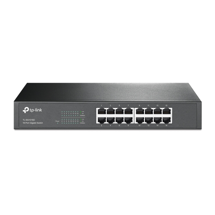SWITCH TP-LINK GIGABIT 16-PORTS RACKABLE (TL-SG1016D) – Image 1