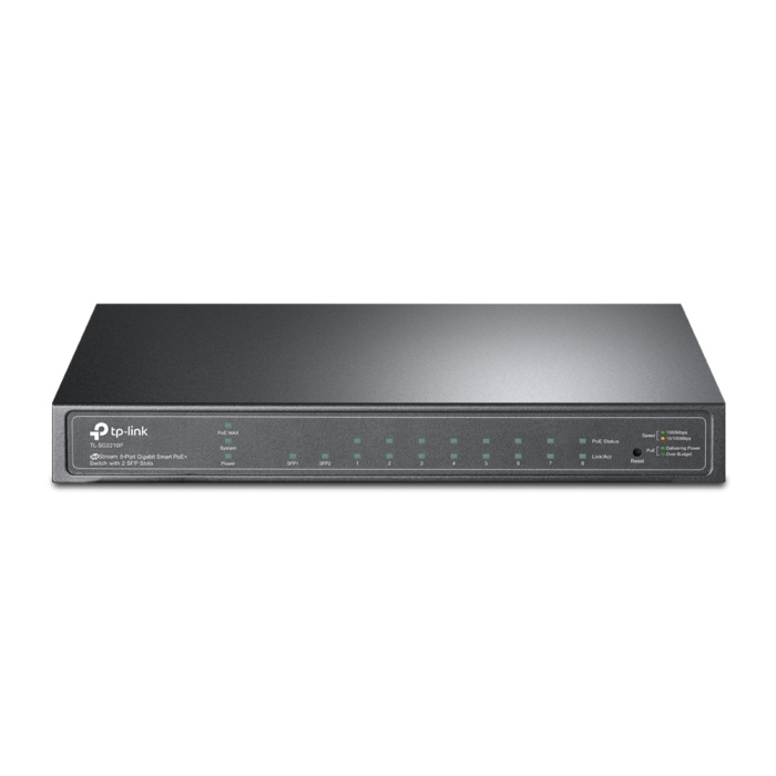 SWITCH TP-LINK JETSTREAM 8 PORTS GIGABIT SMART PoE+ AVEC 2 PORTS SFP (TL-SG2210P) – Image 2