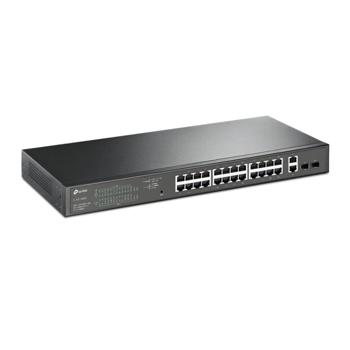 TP-LINK SWITCH 28-Port Gigabit Easy Smart Switch with 24-Port PoE+ (TL-SG1428PE) – Image 2