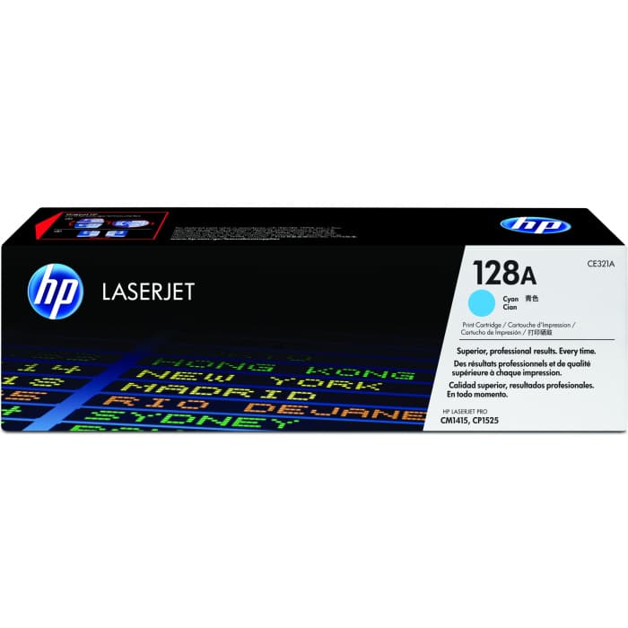 HP 128A Cyan - Toner HP LaserJet d'origine (CE321A) – Image 1