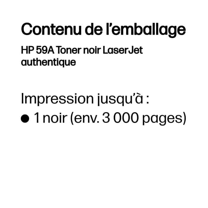 TONER HP 59A LASERJET - Noir (CF259A) – Image 4