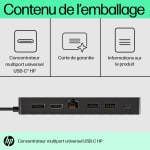 Concentrateur multiport USB-C universel HP (50H98AA) – Image 4