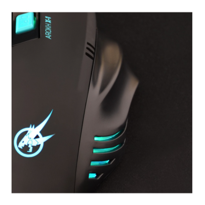 PORTDESIGN SOURIS GAMING AROKH X-1 6 BUTTONS 2400 DPI - GN – Image 4