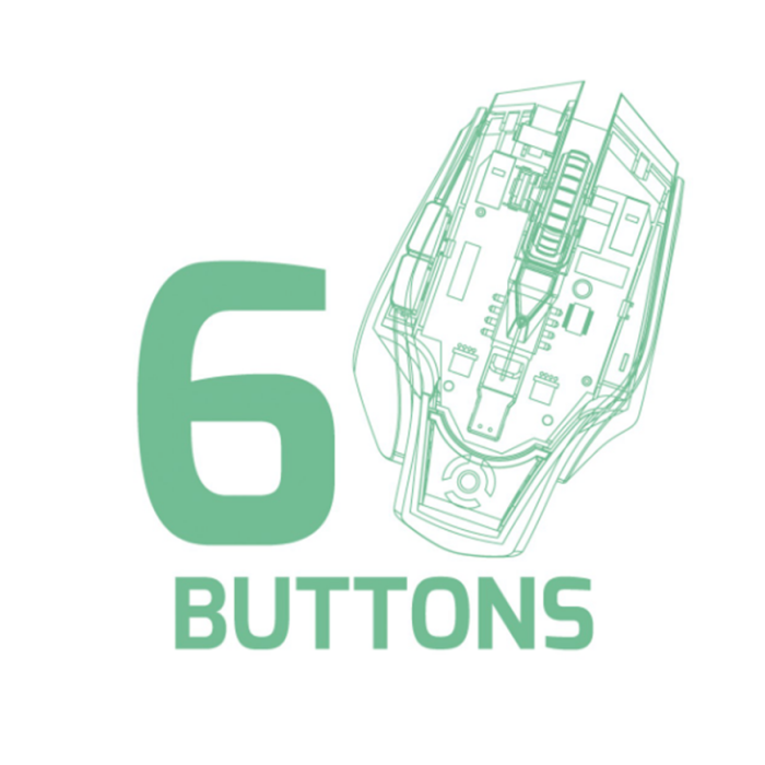 PORTDESIGN SOURIS GAMING AROKH X-1 6 BUTTONS 2400 DPI - GN – Image 7