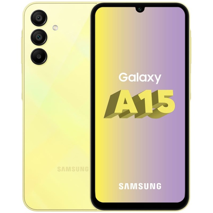 Smartphone Samsung Galaxy A15 – Jaune (SM-A155FZYDMWD) – Image 1