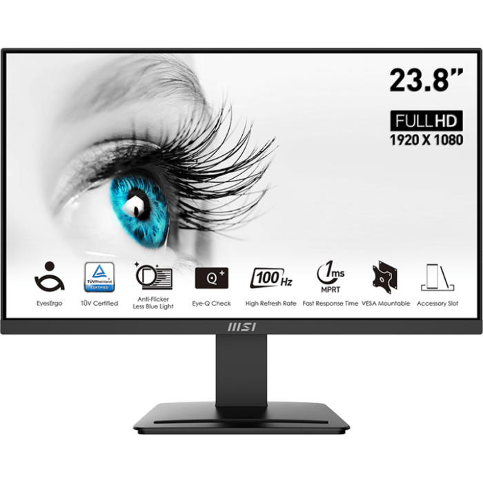 Écran 23.8" Full HD MSI Pro MP2412 (9S6-3BA9CH-042) – Image 1