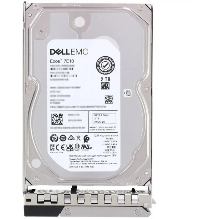 Disque dur interne Dell 2TB SATA 6Gbps 7.2K 512e 3.5" Hot-plug (400-BLLG) – Image 1