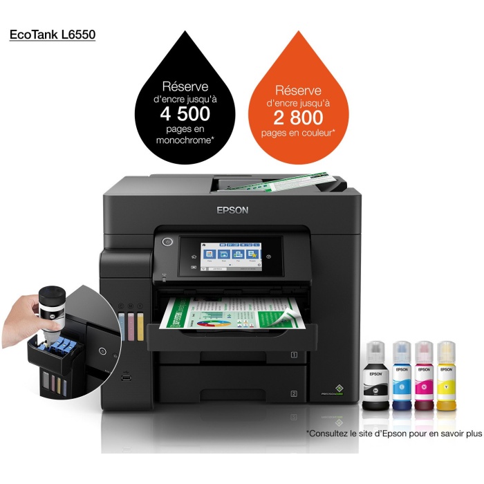 Epson EcoTank L6550 Imprimante multifonction à réservoirs rechargeables (C11CJ30403) – Image 2