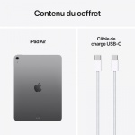 iPad Air 11″ Wi Fi + Cellular – 128 Go, Gris sidéral (MCFV4QA/A) – Image 2
