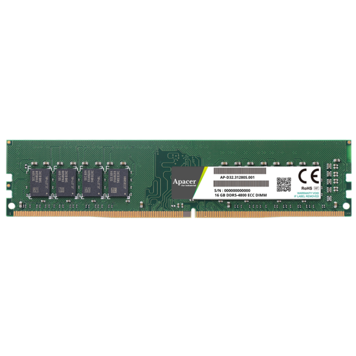 APACER RAM SERVEUR 16 GB DDR5-4800 ECC DIMM (D32.31280S.001) – Image 1