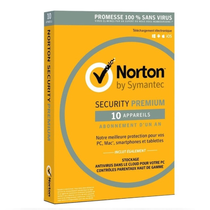 NORTON SECURITY PREMIUM 3.0 - 10 POSTES 1AN (SY21367772) – Image 1