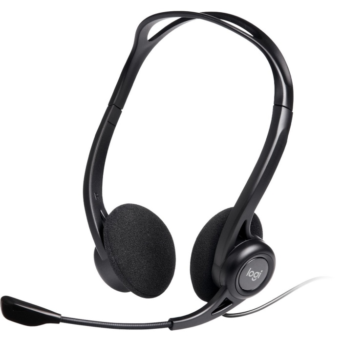 Casque Logitech 960 pour ordinateur avec microphone anti-parasite - USB (981-000100) – Image 1