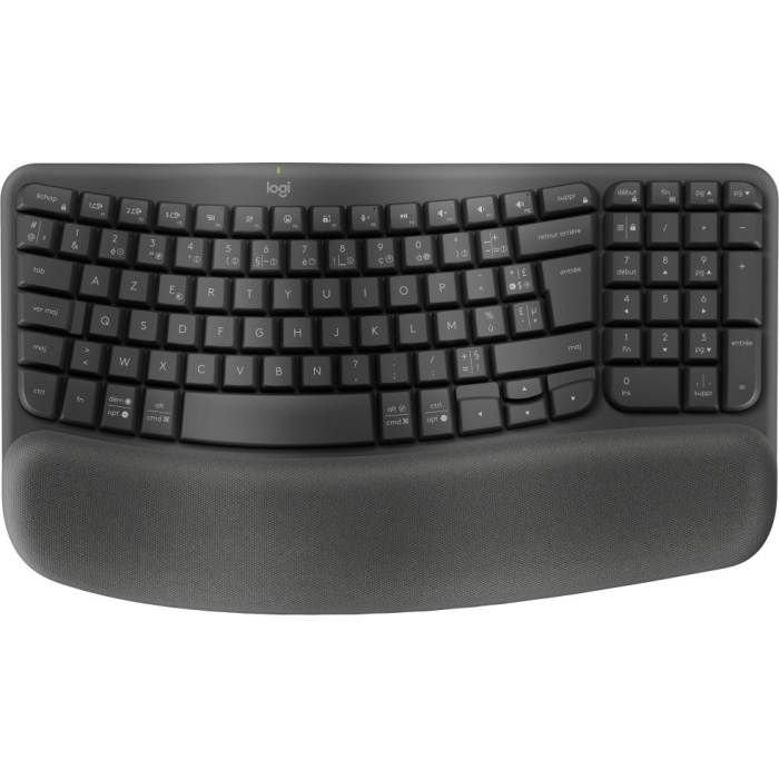 Logitech Wave Keys clavier RF sans fil + Bluetooth AZERTY Français Graphite (920-012286) – Image 1
