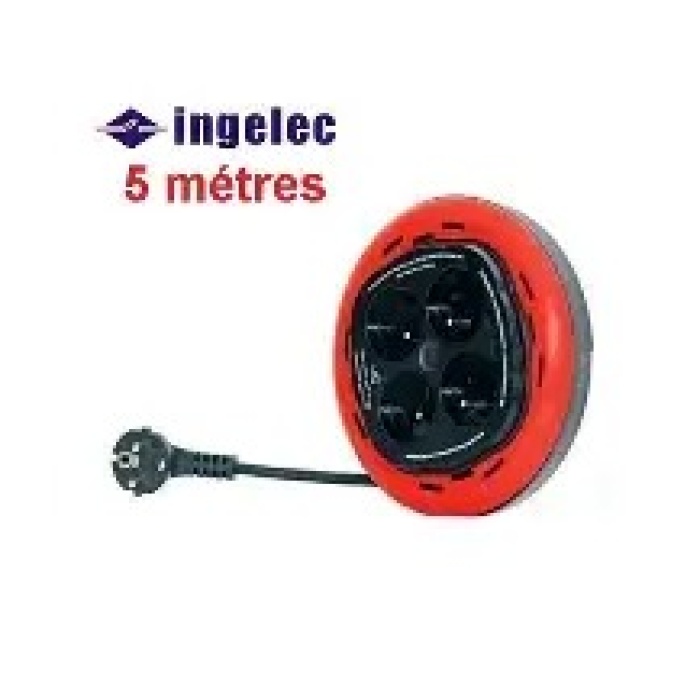 Rallonge Électrique Enrouleur – 4 Prises, 5 Mètres (Z-601734/5) – Image 1