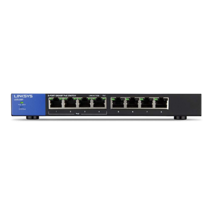 Switch Linksys poe gigabit unmanaged 8 port (LGS108P-EU) – Image 2