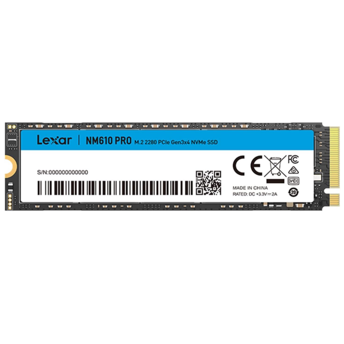 Disque dur interne SSD LEXAR 1TB NM610 PRO M.2 2280 PCIe Gen3x4 NVMe (LNM610P001T-RNNNG) – Image 1