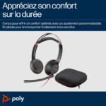 Micro-casque Poly Blackwire 5220 stéréo USB-C + connexion 3,5 mm + adaptateur USB-C/A (8X231AA) – Image 4