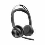 Micro-casque Poly Voyager Focus 2 USB-C-C certifié Microsoft Teams + adaptateur USB-C/A +base de chargement (9T9J6AA)